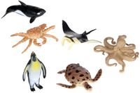 Eddy Toys Animal Playset Ocean - Speelfigurenset met Zeedieren - Kunststof - Meerkleurig