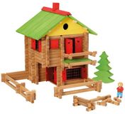 JEUJURA - Houten Bouwset - Mijn Houten Chalet - 225 Onderdelen - Geschikt voor kinderen vanaf 5 jaar