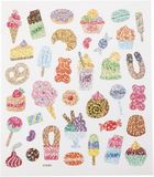 Creativ Company Stickers - Snoep Thema - Kindvriendelijke Decoratieve Stickers - Zelfklevend voor Kaarten Maken - DIY Scrapbooking Feestdecoratie - Afmetingen 15x16,5 cm - 1 Vel
