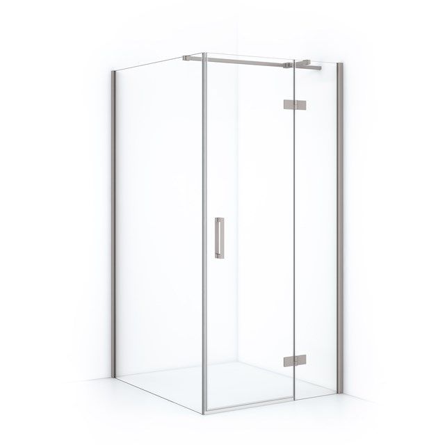 Maxaro Douchecabine Diamond 120x100cm 8mm Helder Veiligheidsglas Geborsteld RVS met Draaideur