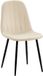 CLP Baxter Eetkamerstoel - Zwart Metalen Frame - Velvet - Fluweel - Metaal/creme