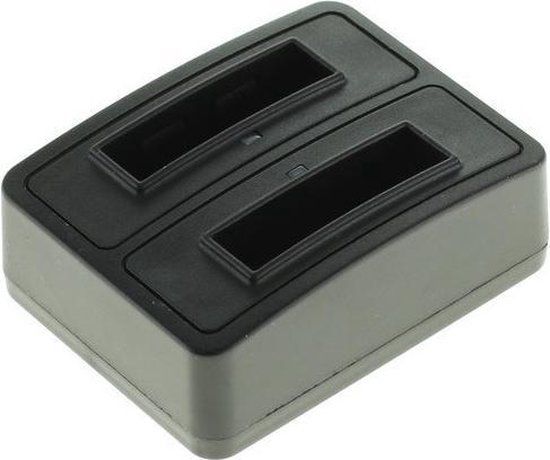 Duo oplader voor Sony NP-BY1 camera accu's - Zwart