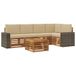 vidaXL - Buiten - bank - set - 6 - st - Natuurlijk - en - Beige - Polyester