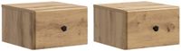 vidaXL Muurbevestigde Nachttafel 2 stuks Artisanaal eiken