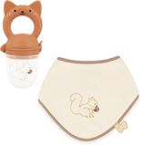 Kaloo Grignoti - Babygeschenkset - Slabbetje - Sabbelaar - Eekhoorn