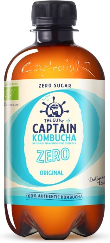 The GUTsy Captain | Kombucha Zero | Original | 1 x 400 ml | Snel afvallen zonder poespas!