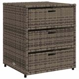 VidaXL Tuinkast 55x59x69 cm poly rattan grijs