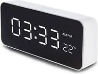 GreenBlue GB397 - Digitale Wekker met alarm en thermometer - Wit