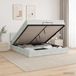 Maison Exclusive Lit Ottoman exclusif avec matelas, couleur gris clair, dimensions 200 x 200 cm, revêtement en velours