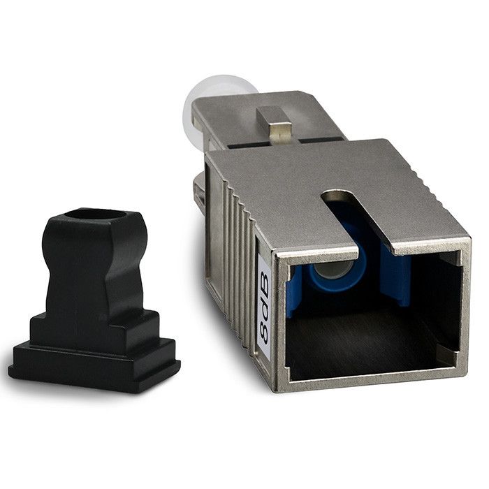 Qoltec - Singlemode Fiber Optic Attenuator - SC/UPC (F) - SC/UPC (M) - 8dB