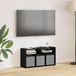 Maison Exclusive - Meuble bas avec tiroirs Noir aspect chêne 72 x 22,5 x 38 cm