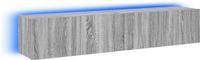 vidaXL Tv-wandmeubels met LED, 2 stuks, 80x35x31 cm, grijs sonoma