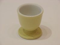 Dibbern Solid Color eierdopje van Fine Bone China porselein in de kleur vanille met een diameter van ca. 5 cm, 201900004