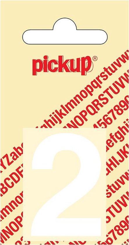 Pickup Plakcijfer Helvetica 40 mm - Wit