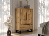 HAMETTE Commode 2 portes 1 tiroir chêne wotan