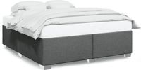 vidaXL Bedframe Stof Donkergrijs 180x200 cm