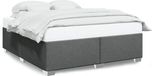 vidaXL Bedframe Stof Donkergrijs 180x200 cm