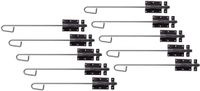 Alberts 863326 Slotbout | met aangehechte lus | zwart geplastificeerd | plaat 95 x 67 mm | bout Ø15,5 x 500 mm | Set van 10
