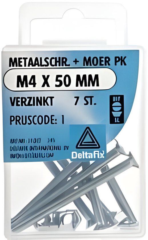Deltafix Metaalschroeven platkop verzinkt M4x50mm