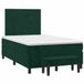 vidaXL Boxspringbed met matras, donkergroen, 120x190 cm, fluweel