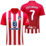 Atlético de Madrid Griezmann 7 shirt eerste team 23-24 officiële replica volwassenen rood en wit (L)
