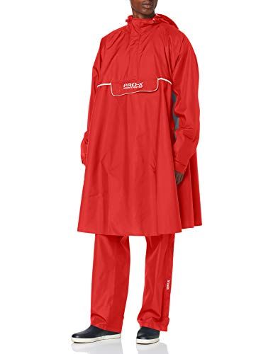 Pro-x Elements Bern Poncho - Rood/Marine - XL/XXL