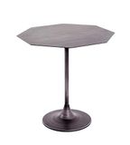 HAKU Bijzettafel zwart metaal salontafel klein - Maat: B 45 cm x H 47 cm x D 45 cm, Stijl: Art Deco