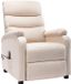 vidaXL Massagestoel stof crèmekleurig