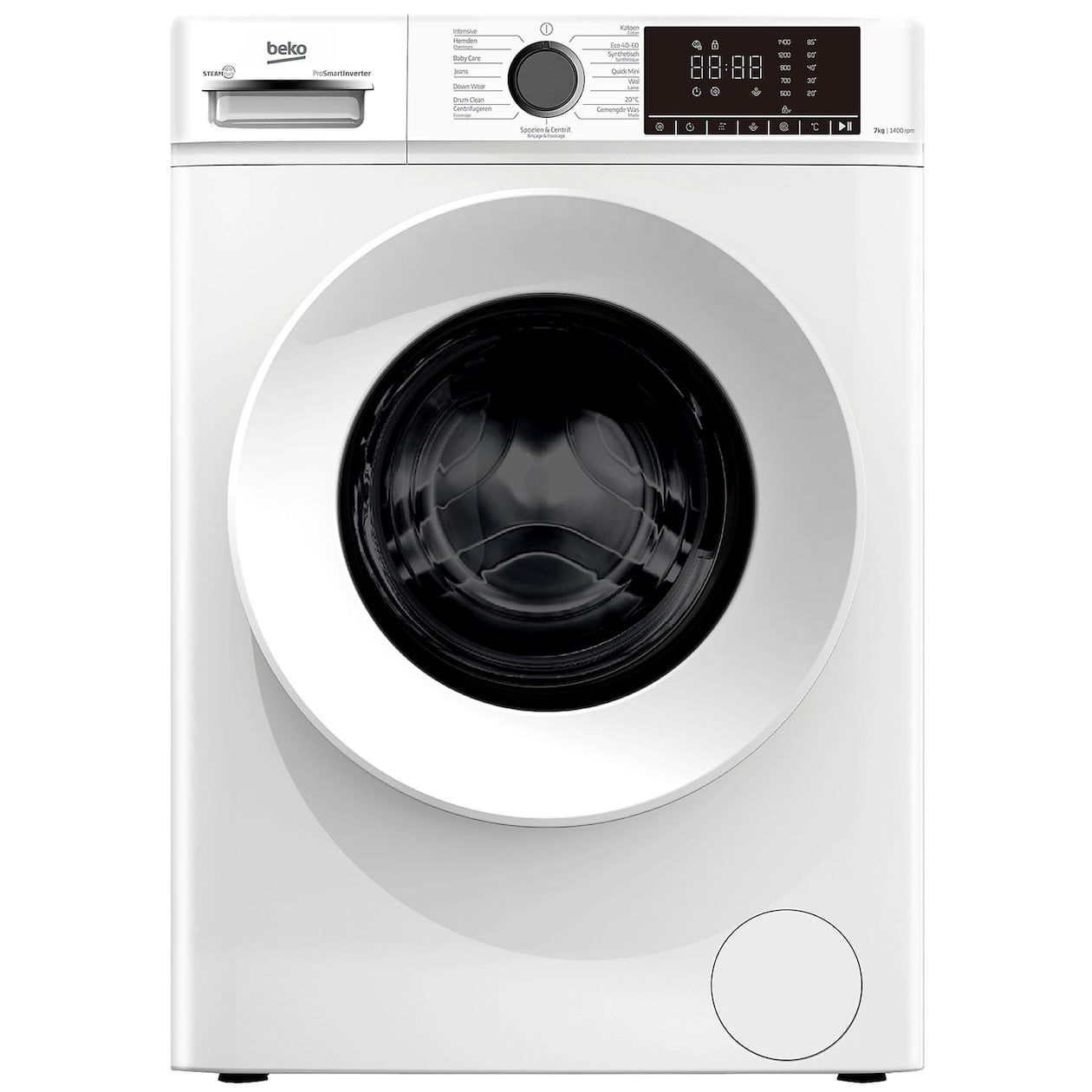 Beko B1w764w Be - Steamcure Wasmachine 7 Kg 1400 Rpm 76 Db (7 Kg Rpm A)
