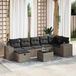 Maison Exclusive - Ensemble de meubles de jardin 8 pièces avec canapé et coussins, gris, en polyrotin