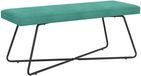 vidaXL Canapé Turquoise 110 x 40 x 45 cm velours
