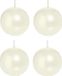 Trend Candles Bolkaars glad - 4x - parelmoer - 8 cm - 25 branduren