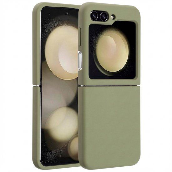 Accezz Liquid Silicone Backcover met MagSafe voor de Samsung Galaxy Z Flip 5 - Cooper Green