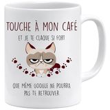 Cadeau Jungle Mug Cadeau voor collega's, raakt mijn koffie aan en ik slaat je | mok cadeau voor collega op het werk | cadeau-idee voor collega humoristische mok (wit)