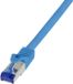 LogiLink C6A106S RJ45 CAT 6A S/FTP 15.00 m Blauw 1 stuk(s)