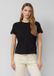 s.Oliver T-shirt van linnenmix met korte mouw en ronde hals voor dames - Zwart - Maat 44