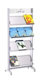 Paper Flow Panda Paper Flow Vrijstaande Tijdschrift Display enkelzijdig L A4 Grijs