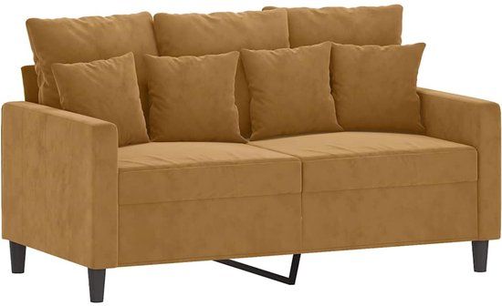 vidaXL Tweezitsbank 120 cm fluweel bruin