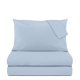 COMPLETE KASANOVA Beddengoed voor tweepersoonsbed, blauw, effen, van katoen