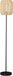 HOMCOM Lampadaire - Guirlande en papier - 26x26x164cm - Bois naturel