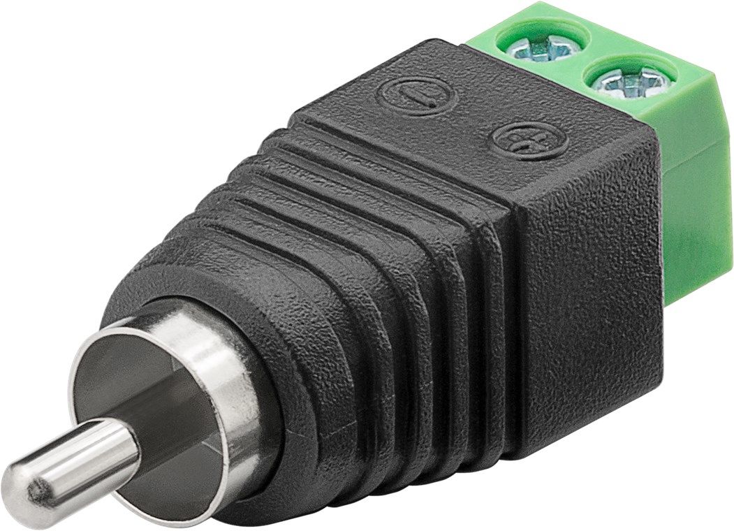 Goobay RCA naar Terminal Block Adapter - Male/Female - Zwart/Groen