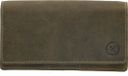 Hide & Stitches Idaho Portemonnee Unisex - Wallet met RFID-bescherming - Portefeuille van 100% Leder met overslag - Olijfgroen