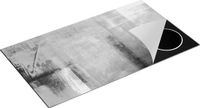 Chefcare Inductie Beschermer Abstracte Kunst - Zwart Wit - 95x55 cm - Inductie Mat