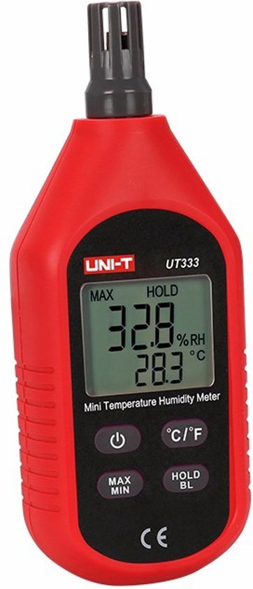 Ortho Luchtvochtigheidsmeter hygrometer humidity meter met temperatuurmeting Relatieve vochtigheid meting 0 â€“ 100%RH