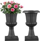 VEVOR 2x Plantenpot Planter Bloempot Spindel 25x42cm Zwart