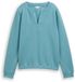 Tom Tailor Scuba-sweatshirt met strass-steentjes Maat M tropical teal