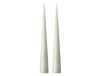 ester & erik Bougie cônique 37 cm Lot de 2 mat Vert d'eau 03
