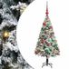 vidaXL Kunstkerstboom met 150 LED-lampjes, inclusief standaard, wit, 120 cm
