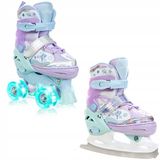 RAVEN Isla 2-in-1 Schaatsen/Rolschaatsen Violet Maat 30-33 LED Wielen