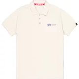 Alpha Industries Polo basique pour homme, petit logo, vintage, blanc, XXL